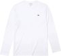 Lacoste Witte T-shirt met Lange Mouwen en Logo White Heren - Thumbnail 1
