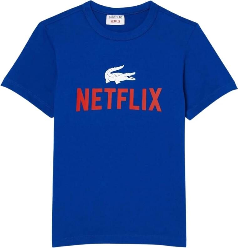Lacoste T-Shirts Blauw Heren