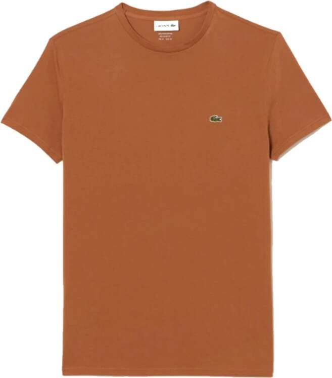 Lacoste Th6709 T-shirt met korte mouwen Brown Heren