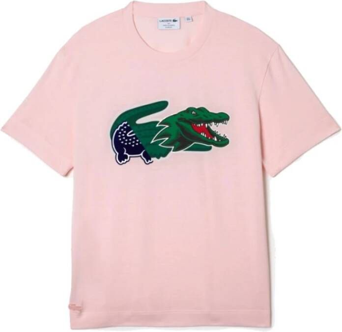 Lacoste T-shirt met labelprint model 'Crocozilla'