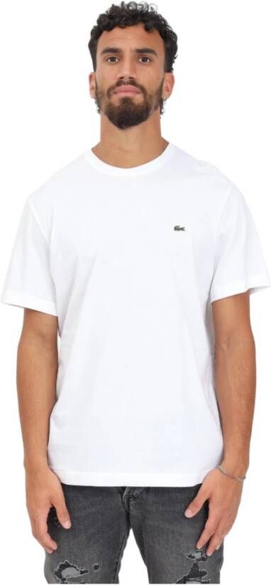 Lacoste Short Sleeved Crew Neck T-shirts Kleding white maat: M beschikbare maaten:M L XL XXL