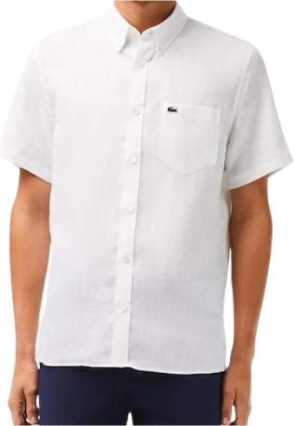 Lacoste Tijdloze Klassieke Witte Overhemd White Heren