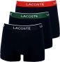 Lacoste 3-Pack Comfortabele Boxershorts met Elastische Tailleband Black Heren - Thumbnail 1