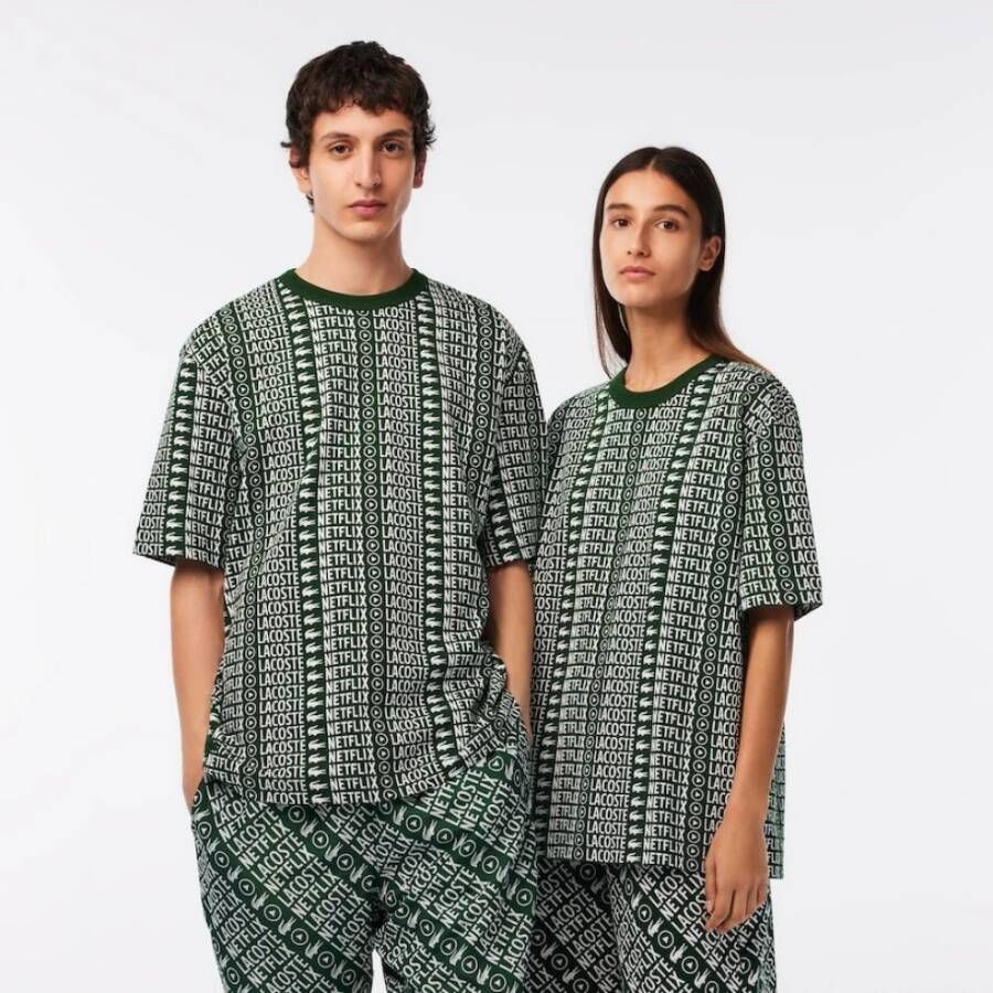 Lacoste x Netflix T-shirt met all-over print - Foto 2