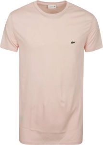 Lacoste Upgrade je casual garderobe met deze roze katoenen T-shirt voor heren Roze Heren