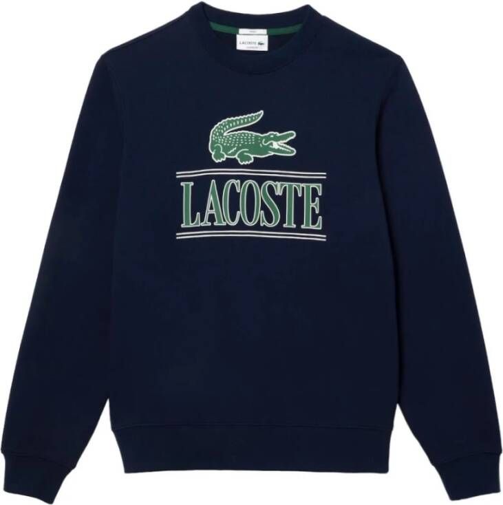 Lacoste Vintage 3D Print Unisex Sweatshirt Blauw Heren