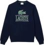 Lacoste Vintage 3D Print Unisex Sweatshirt Blauw Heren - Thumbnail 1
