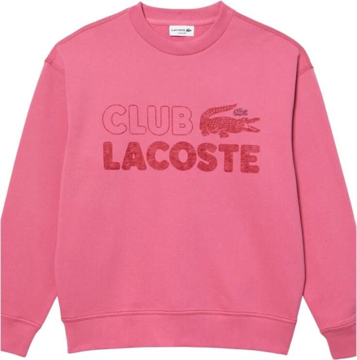 Lacoste Vintage Rose Sweatshirt Club Roze Heren