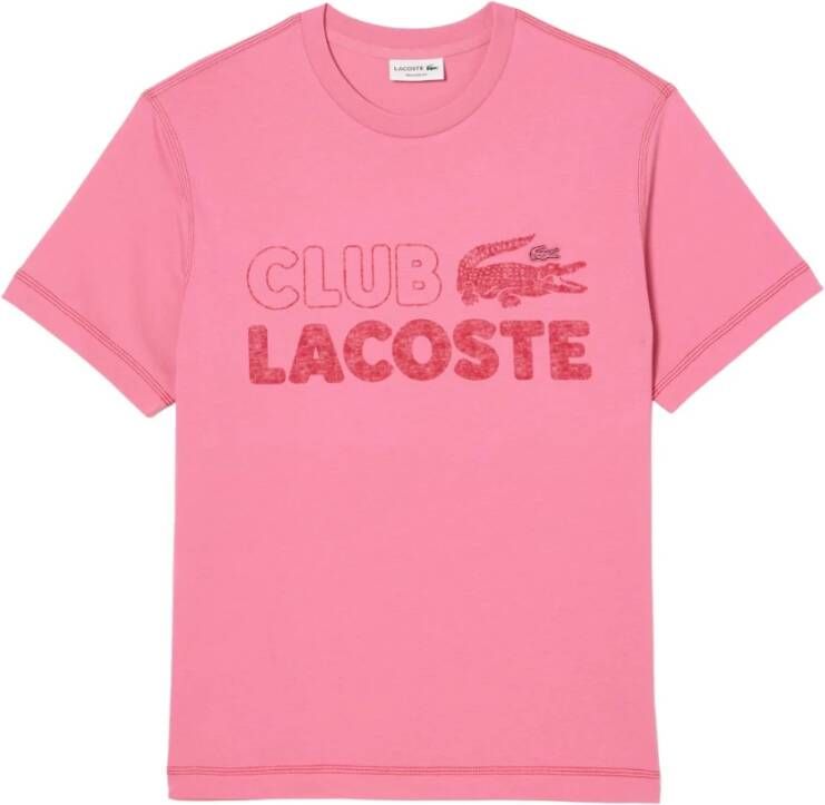Lacoste Vintage Rose T-shirt Club Roze Heren