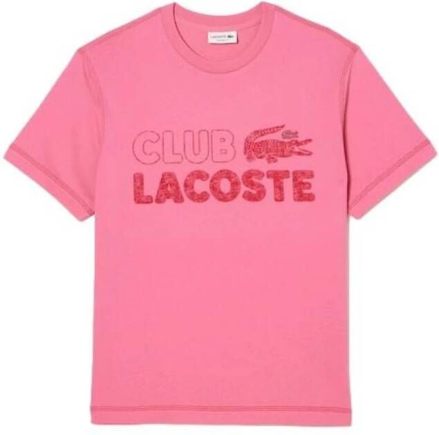 Lacoste Vintage Rose Casual T-shirt Pink Heren
