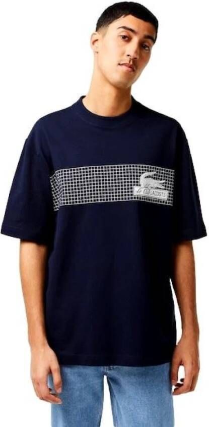 Lacoste Wijdvallend Heren T-Shirt Th5590 Blauw Heren