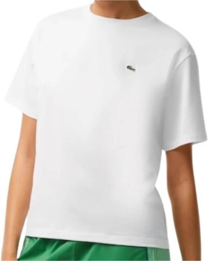 Lacoste Witte T-shirts en Polos Wit Dames