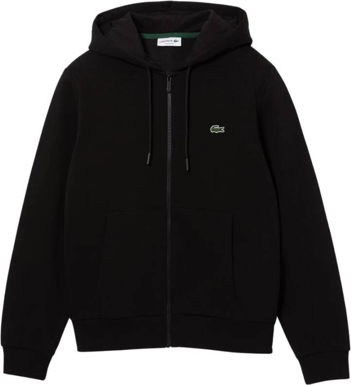 Lacoste Zip-throughs Stijlvolle en Functionele Jassen Zwart Heren