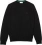 Lacoste Merino Wol Ronde Hals Trui Zwart Heren - Thumbnail 1