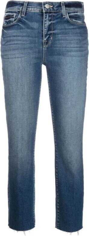 L'Agence Cropped Jeans Blauw Dames