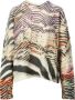 Lala Berlin Trendy Zebra Mohair Sweater Multicolor Dames - Thumbnail 3
