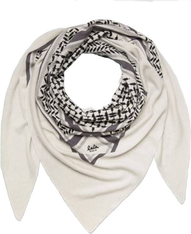 Lala Berlin Cashmere Triangle Trinity Clic Sjaal White Dames