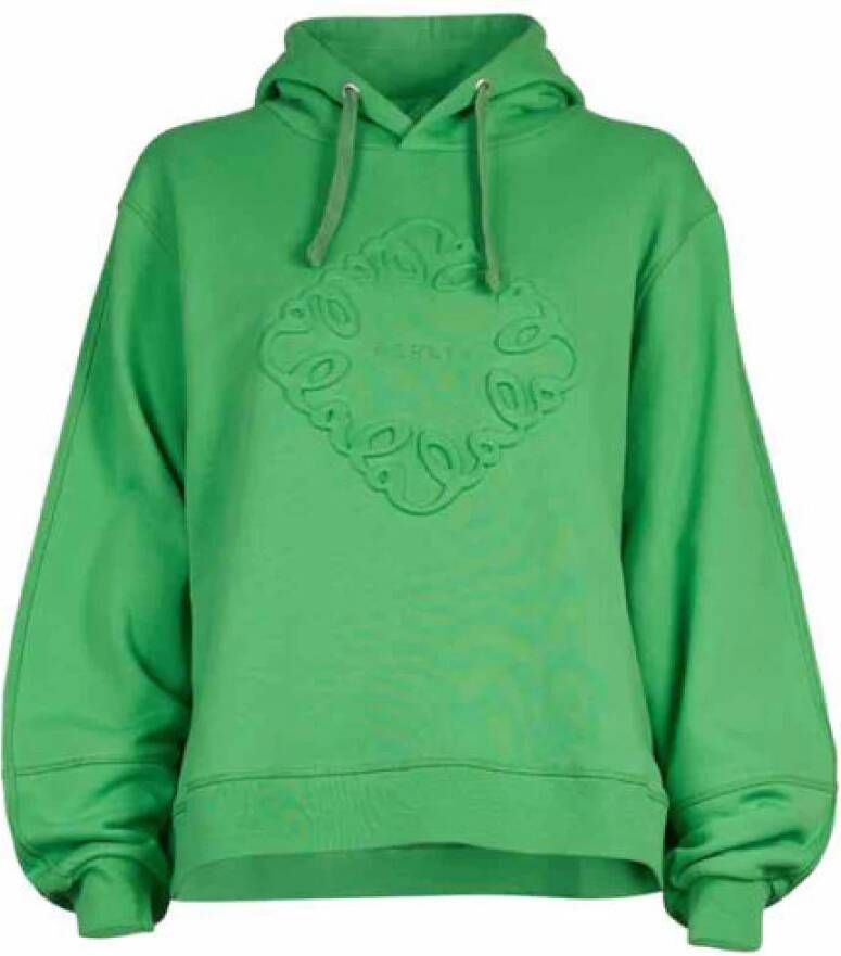 Lala Berlin Effen Groene Hoodie Groen Dames