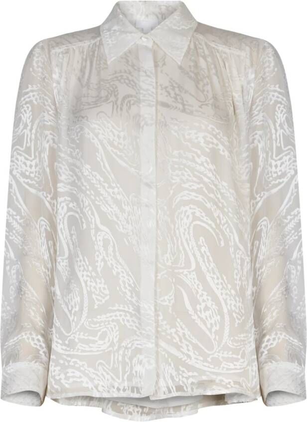 Lala Berlin Gestreepte Witte Blouse White Dames