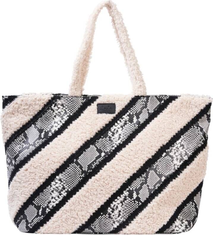 Lala Berlin Stijlvolle Marine Shopper Snake Tas Grijs Dames