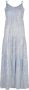 Lala Berlin Feminine V-hals Jurk met Ruches Blue Dames - Thumbnail 1