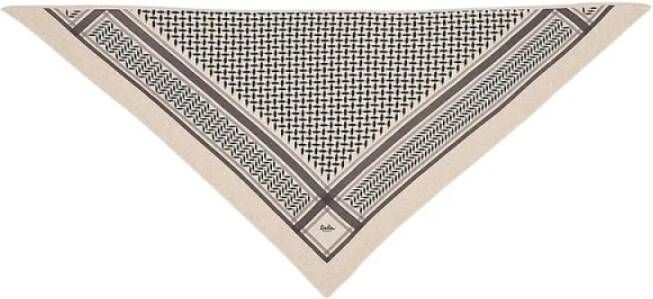 Lala Berlin Klassieke Cashmere Driehoek Sjaal Beige Dames