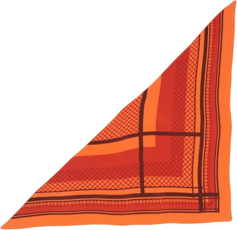 Lala Berlin Luxe Trinity Double Heritage Sjaal Oranje Dames