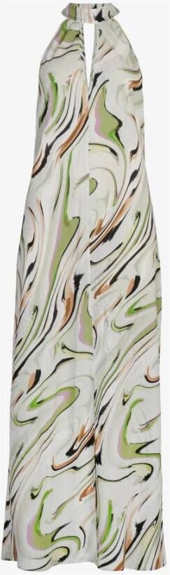 Lala Berlin Marble Wave Green Maxi Jurk Groen Dames