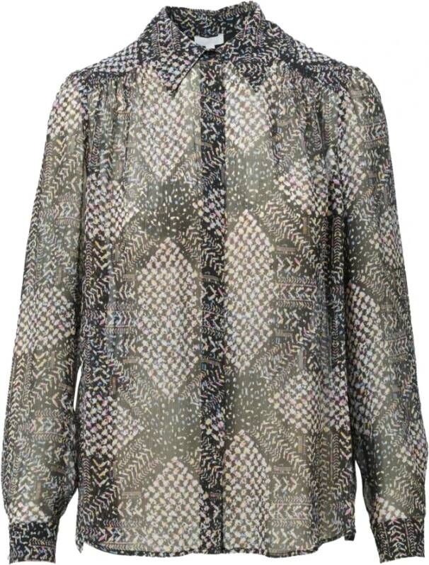 Lala Berlin Relaxed Fit Zwarte Heritage Star Blouse Meerkleurig Dames