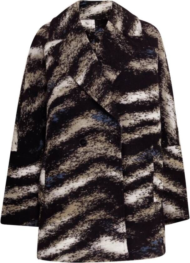 Lala Berlin Shearling Jas met Zebra Patroon Zwart Dames