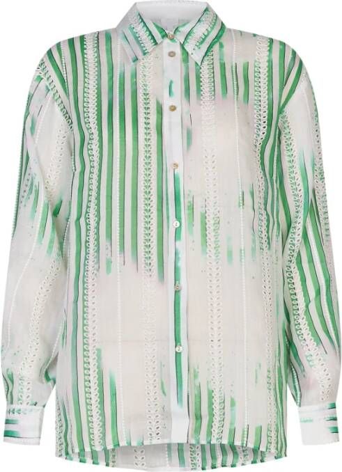 Lala Berlin Transparante Streep Blouse Strandkleding Multicolor Dames