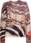 Lala Berlin Trendy Zebra Mohair Sweater Multicolor Dames - Thumbnail 1
