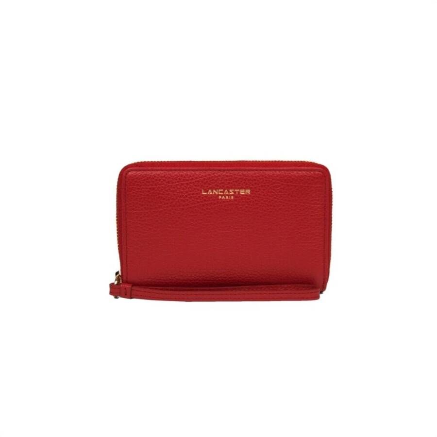 Lancaster Kleine zip rond portfolio dunes Rood Dames