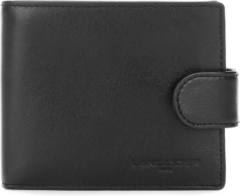 Lancaster Italiaanse leren portemonnee Capital Black Heren