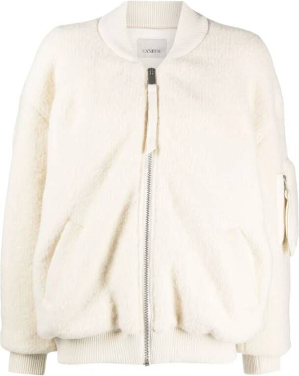 Laneus Bomber Boucle Jassen Beige Dames