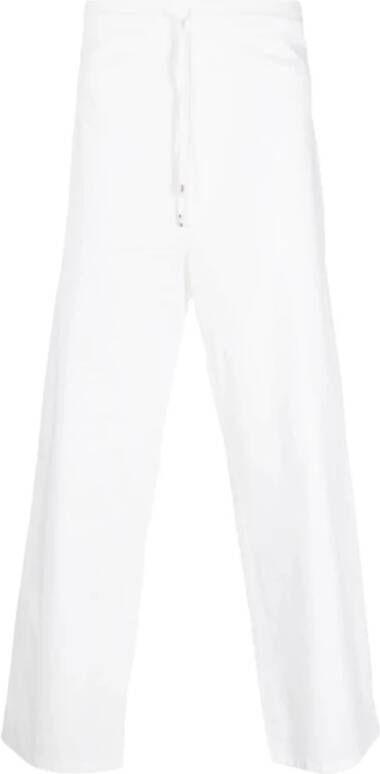 Laneus Cropped Trousers White Heren