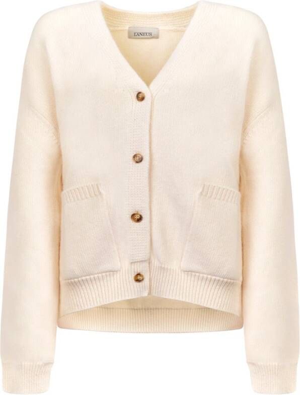 Laneus Witte Cardigan Model Cdd547 001 Beige Dames