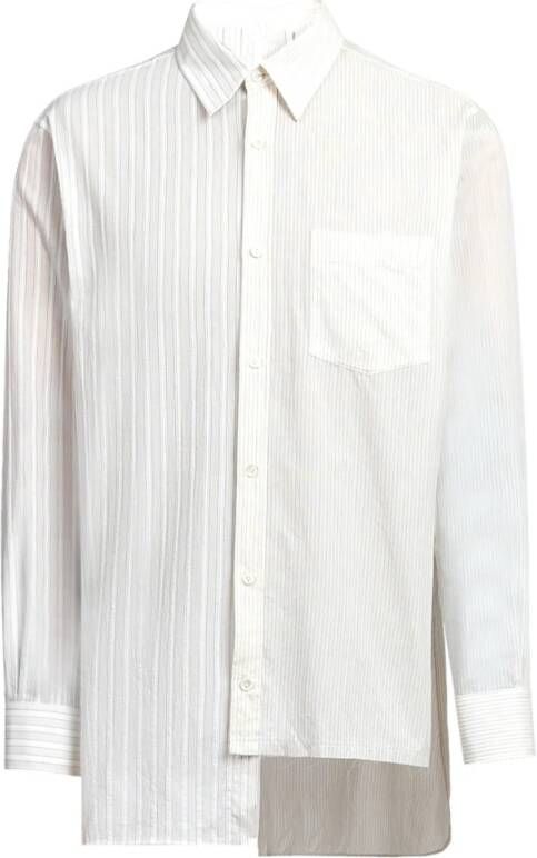 Lanvin Asymmetrische Zakoverhemd White Heren
