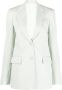 Lanvin Lichtgroene Single-Breasted Wollen Blazer Green Dames - Thumbnail 7