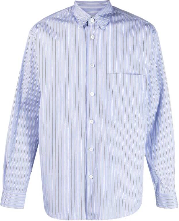 Lanvin Casual Shirts Blauw Heren
