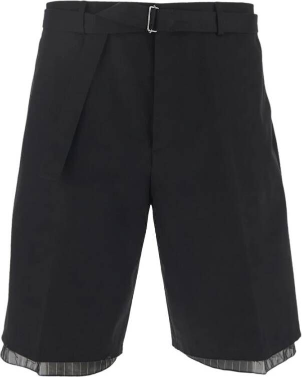 Lanvin Zwarte op maat gemaakte shorts Black Heren