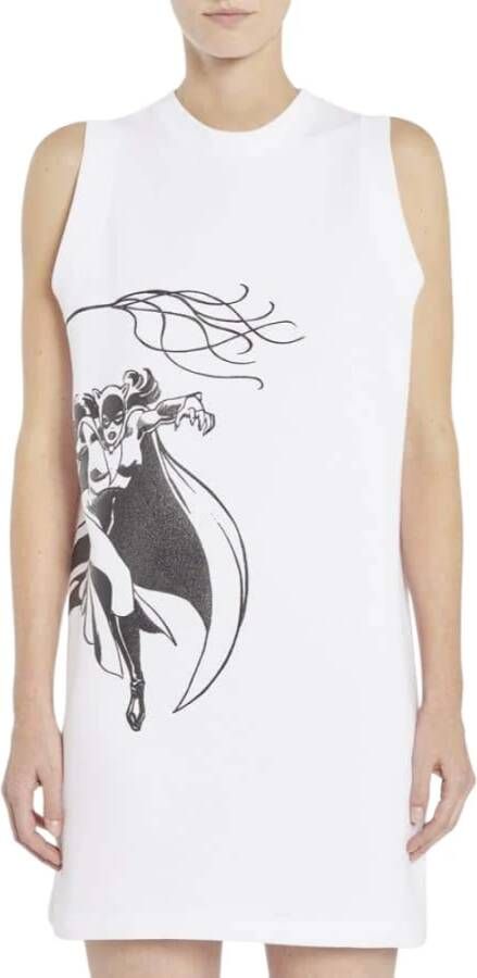Lanvin Catwoman T-Shirt Stijl Jurk Wit Dames