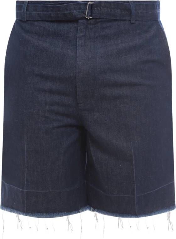 Lanvin Denim Bermuda Shorts voor Heren Blauw Heren