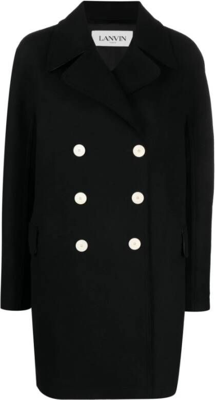 Lanvin Zwarte Damesjassen Bronzen Hoogte Black Dames