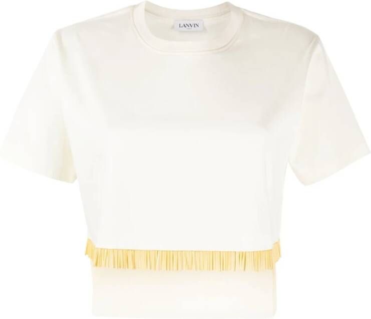 Lanvin Franje Crop T-shirt White Dames