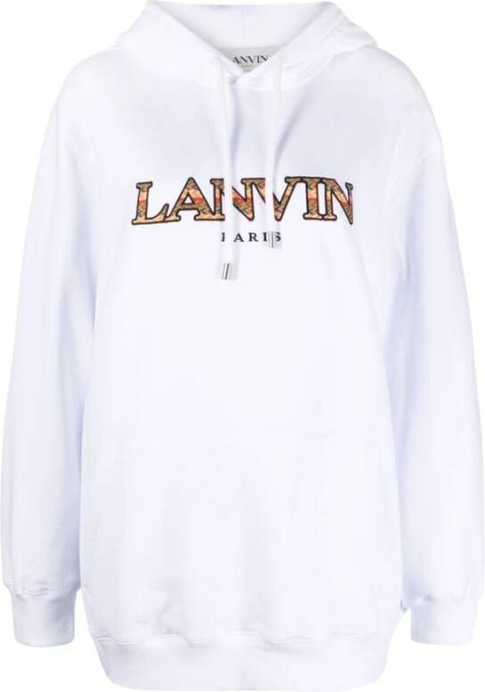 Lanvin Frisse Witte Oversized Hoodie Wit Dames