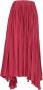 Lanvin Fuchsia Geplooide Maxi Rok Roze Dames - Thumbnail 1
