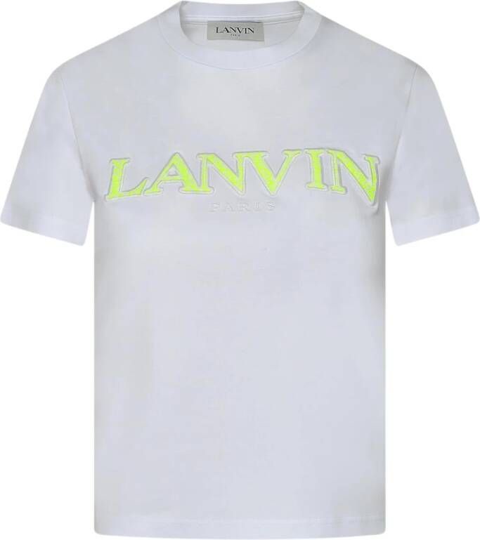 Lanvin Furbo Katoenen Witte T-Shirt Wit Dames