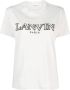 Lanvin Geborduurd Logo T-Shirt Regular Fit White Dames - Thumbnail 1