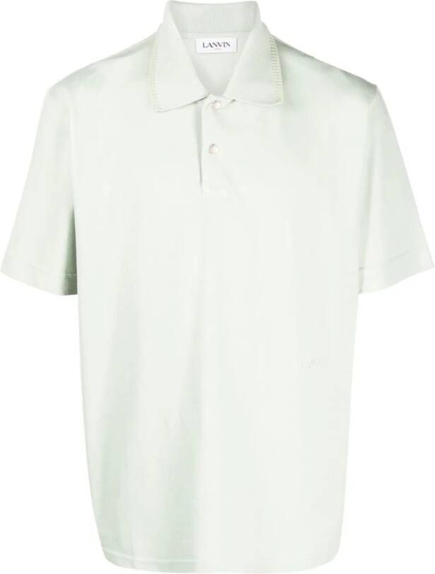 Lanvin Groen Katoenen Polo Shirt Groen Heren